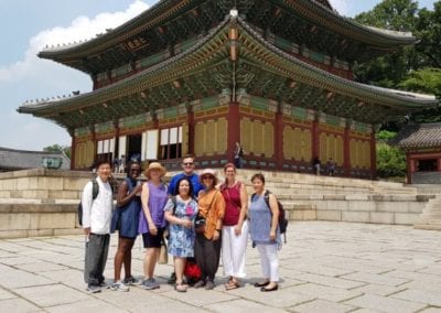 Group of people standing in front of Pagoda