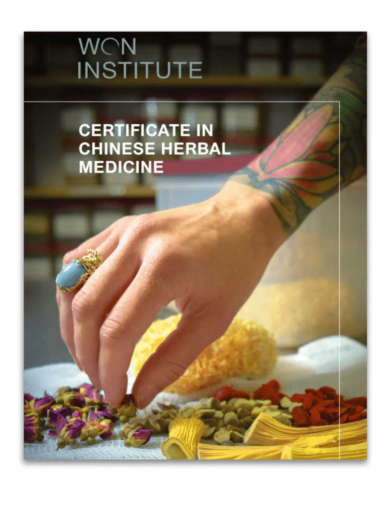 a certificate in chinese herbal medicine from the won institute